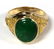 124: 18K YELLOW GOLD AND GEM JADEITE DRAGONS RING