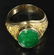 124: 18K YELLOW GOLD AND GEM JADEITE DRAGONS RING - 2