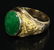 124: 18K YELLOW GOLD AND GEM JADEITE DRAGONS RING - 4
