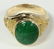 124: 18K YELLOW GOLD AND GEM JADEITE DRAGONS RING - 5