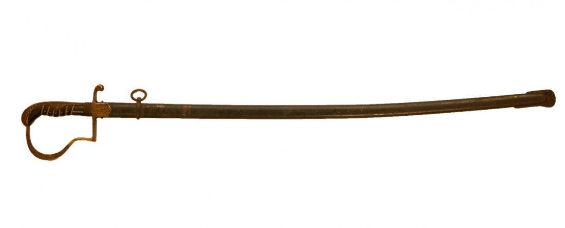 WWII ROBERT KLAAS GERMAN THIRD REICH ARMY SWORD: WWII Robert Klaas German Third Reich army sword. Finely crafted with brass gladding to handle depicting eagle and swastika. Includes sheath. Measures 35 3/4" height (90.8cm).