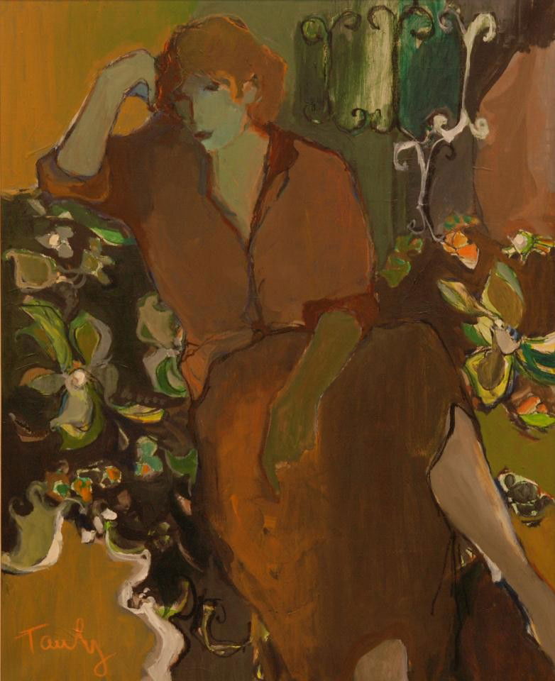 ITCHAK TARKAY OIL PAINTING ON CANVAS OF WOMAN (1 of 7)