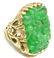 65: 18K YELLOW GOLD GEM JADEITE FLORAL PEACHES RING