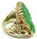 65: 18K YELLOW GOLD GEM JADEITE FLORAL PEACHES RING - 2