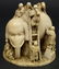 167: ANTIQUE CHINESE CARVED IVORY ELEPHANT GROUP