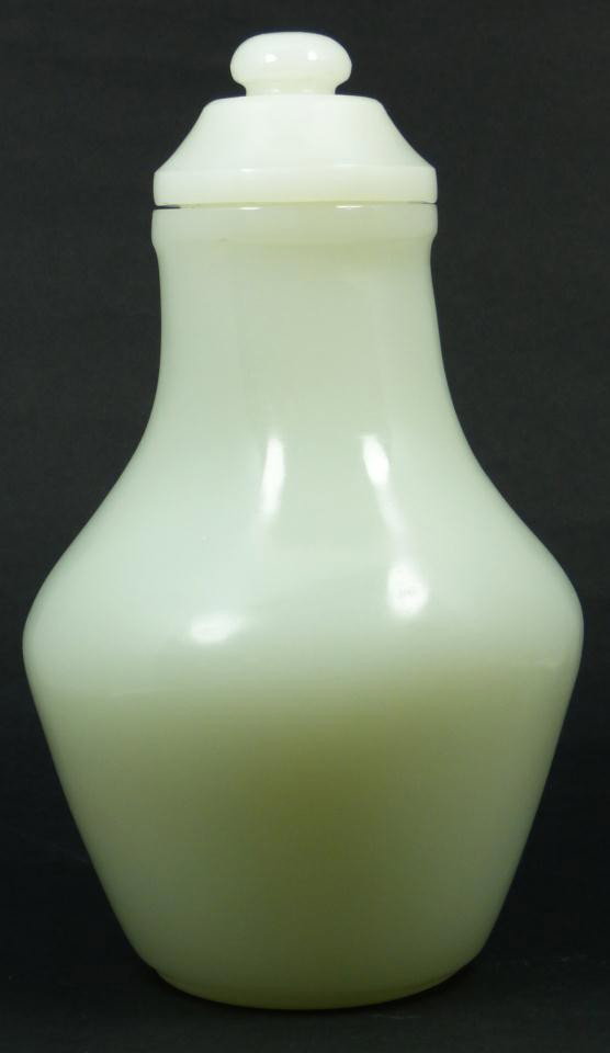 IMPERIAL MILKY WHITE JADE CHINESE COVERED VASE: Magnificent Imperial Milky White Jade covered urn having a very breathtaking translucence. Perfectly carved and rounded by a master craftsman with Imperial quality. 18th century. Finely hollowed. Meas