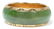 687: 14K YELLOW GOLD AND GEM JADE CHINESE BAND RING - 2