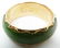 687: 14K YELLOW GOLD AND GEM JADE CHINESE BAND RING - 5