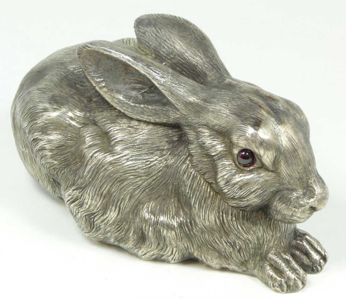 21: IMPERIAL RUSSIAN SILVER RABBIT FIGURE RAPPOPORT