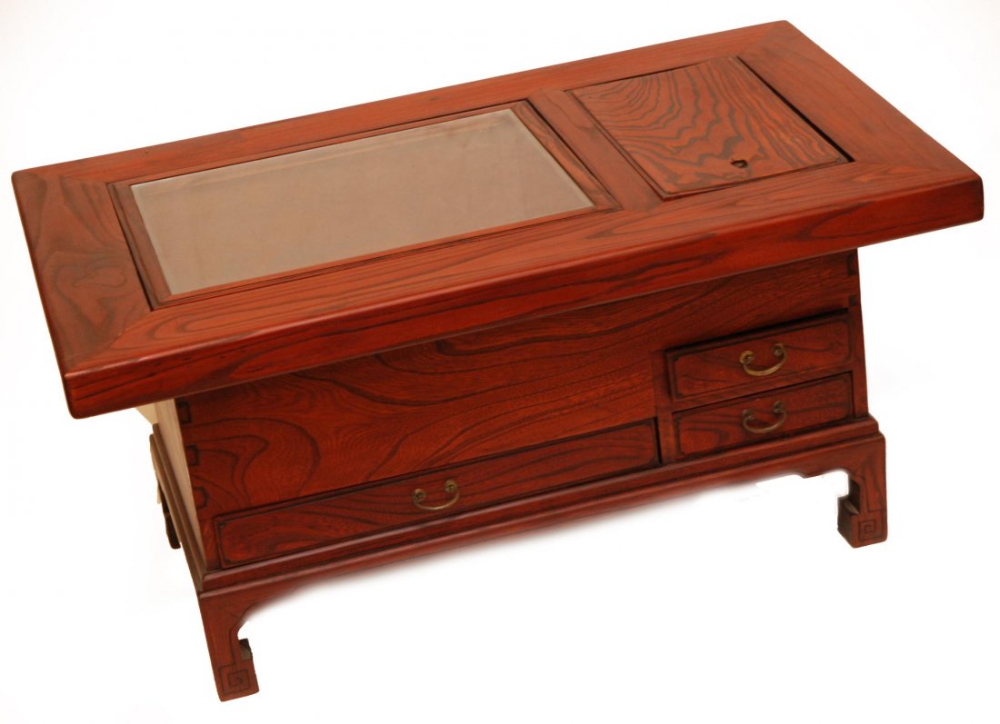 215 JAPANESE ZELKOVA WOOD & COPPER HIBACHI TABLE Apr 28, 2012