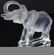 282: LALIQUE FRENCH CRYSTAL ELEPHANT FIGURE - 8