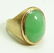 126: 14K YELLOW GOLD JADEITE MENS RING