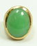 126: 14K YELLOW GOLD JADEITE MENS RING - 2