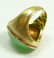 126: 14K YELLOW GOLD JADEITE MENS RING - 5