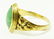 229: 18K YELLOW GOLD JADE CABOCHON JADEITE RING - 3