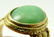 229: 18K YELLOW GOLD JADE CABOCHON JADEITE RING - 6