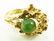 231: 18K YELLOW GOLD AND JADE FLORAL RING