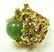 231: 18K YELLOW GOLD AND JADE FLORAL RING - 2