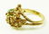 231: 18K YELLOW GOLD AND JADE FLORAL RING - 3