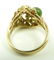 231: 18K YELLOW GOLD AND JADE FLORAL RING - 4