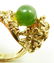 231: 18K YELLOW GOLD AND JADE FLORAL RING - 5