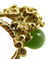 231: 18K YELLOW GOLD AND JADE FLORAL RING - 6