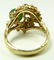 231: 18K YELLOW GOLD AND JADE FLORAL RING - 7