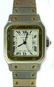 56: MENS 18K YG & SS CARTIER SANTOS WRISTWATCH