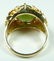 127: A 14K YELLOW GOLD CABOCHON JADE RING - 6