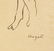 34: MARC CHAGALL INK ON PAPER OF DANCER & DOVES SIGNED - 5