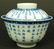 181: Pr 19th C CHINESE BLUE & WHITE PORCELAIN TEA BOWLS - 2