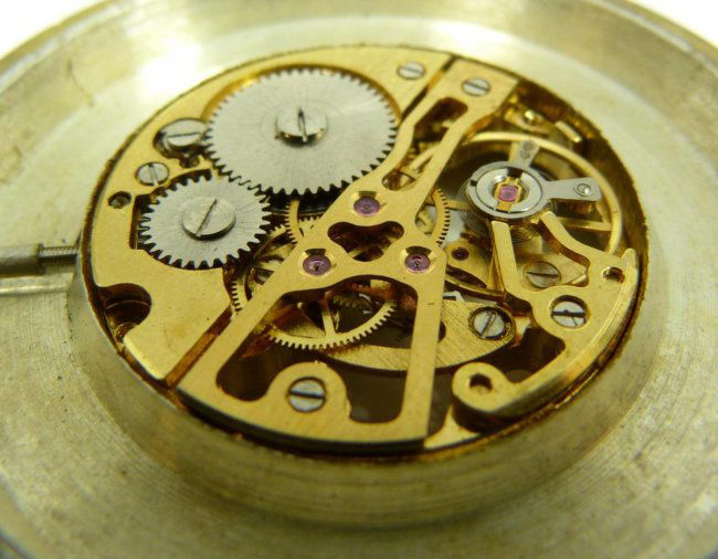 JAEGER LE COULTRE SILVER SKELETON POCKET WATCH Lot 221