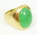 GENT'S 14K YELLOW GOLD APPLE GREEN JADEITE RING
