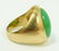 GENT'S 14K YELLOW GOLD APPLE GREEN JADEITE RING - 2