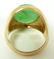 GENT'S 14K YELLOW GOLD APPLE GREEN JADEITE RING - 3