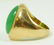GENT'S 14K YELLOW GOLD APPLE GREEN JADEITE RING - 4