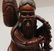 LARGE CHINESE CARVED WOOD FISHERMAN FIGURE - 2