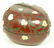 CHINESE PEACH FORM LACQUER BOX W/ OX BONE APPLIQUE