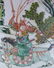 19th C CHINESE WUCAI PORCELAIN BRUSH WARRIORS POT - 3