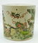 19th C CHINESE WUCAI PORCELAIN BRUSH WARRIORS POT - 5