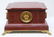 19th C FRENCH BRONZE & RED MARBLE MANTEL CLOCK
