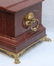 19th C FRENCH BRONZE & RED MARBLE MANTEL CLOCK - 3