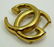 VINTAGE GUCCI ITALY GOLD TONE BELT BUCKLE - 2