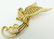 ESTATE 18KT YG LARGE GEMSTONE BIRD PIN - 3