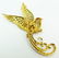 ESTATE 18KT YG LARGE GEMSTONE BIRD PIN - 4