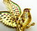 ESTATE 18KT YG LARGE GEMSTONE BIRD PIN - 5