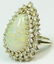 LADIES 14KT WHITE GOLD, DIAMOND OPAL COCKTAIL RING - 3