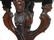 ANTIQUE CONTINENTAL MAHOGANY FIGURAL BUST TABLE - 2