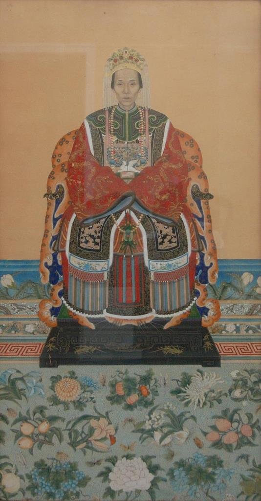 FINE CHINESE INK & GOUACHE ON PAPER OF EMPRESS (1 of 6)