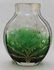BOHEMIAN CUT EMERALD TO CLEAR JAPONISM VASE